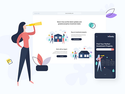 Investly - UI/UX Design illustration uiux userinterface uxui