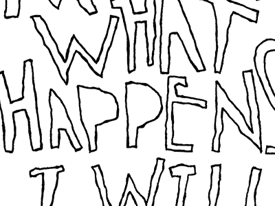 Lettering for a New Zine lettering what happens zine