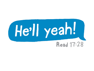 He'll Yeah! art hell illustration imessage iphone josh lafayette lettering lol typography