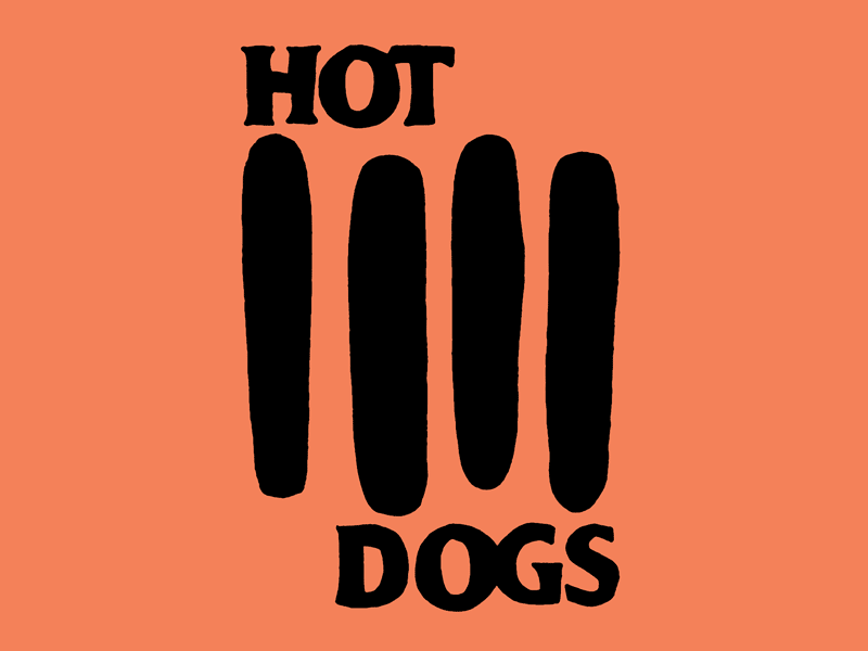 Hot Dogs art black flag design hot dogs illustration josh lafayette lettering logo lol parody typography