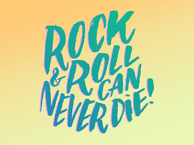 Hey Hey My My II illustration josh lafayette lettering neil young quote rock and roll typography