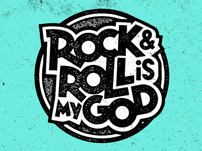 Rock & Roll God art god illustration josh lafayette lettering philosophy record rock and roll typography vinyl