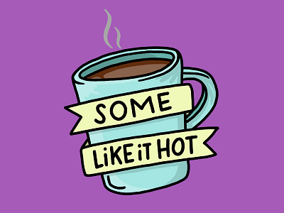 Hot Coffee art coffee flash hot illustration josh lafayette lettering lol tattoo typography