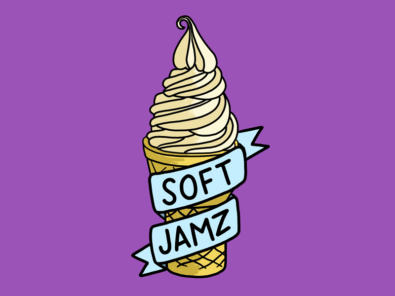 Soft Jamz flash food ice cream illustration josh lafayette lettering lol soft jams soft serve tattoo typography