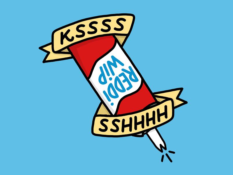 Reddi Wip flash food illustration josh lafayette lettering lol reddi wip tattoo typography