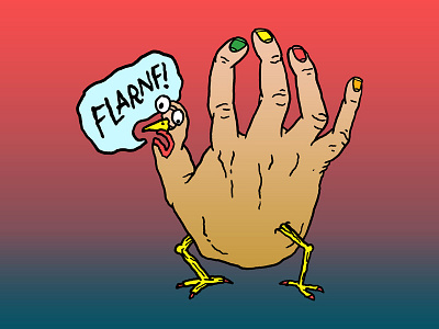 Happy Thanksgiving art hand turkey illustration josh lafayette lol thanksgiving turkey wtf