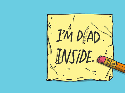I'm Dad Inside art dad inside dead inside illustration josh lafayette lettering lol typography