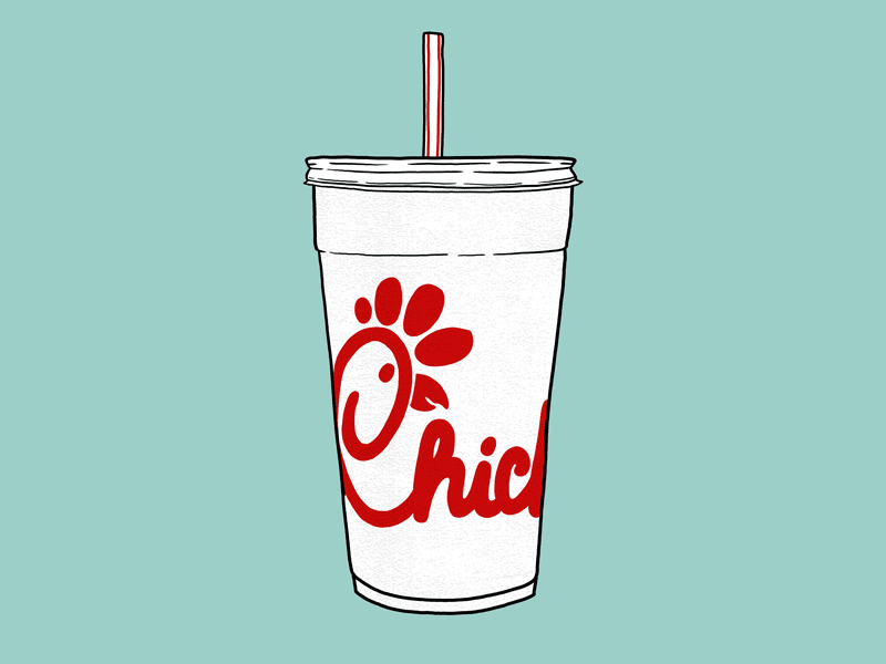 Chick-fil-a art chick fil a cup illustration jlfirstloves josh lafayette lettering lol typography