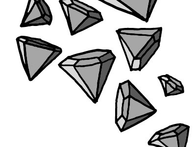 Halftones to Follow diamonds gray swag