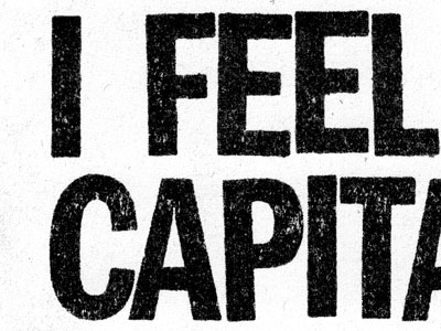 I Feel Capital! distressed lettering texture typography