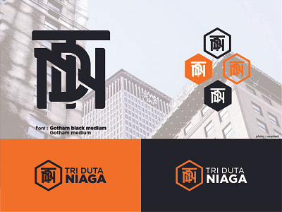 TRI DUTA NIAGA (KONSTRUKSI) branding construction logo monogram monogram logo