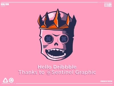Hello Dribbble brand branding character esport logo mascot skeleton