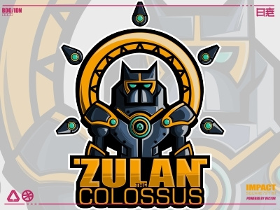 Zulan The Colossus brand branding character logo mascot sport
