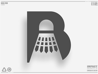 B Badminton badminton branding brandmark icon logo monogram sport