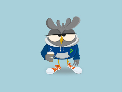 Owl dribbble character design illustration mascot owl