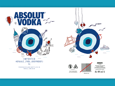 Absolut Istanbul Contest Bottle Packaging branding design illustration packaging design product