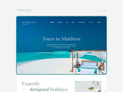 Maldiveland Tour&Resort branding design graphic design maldives resort tour ux web