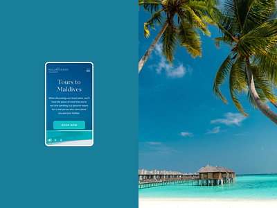 Maldiveland Tour&Resort blue branding logo maldives mobile ocean sea tropical ux