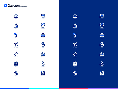 Oxygen bank trivia iconography bank fintech flat icons minimal product design trivia ui ux web design