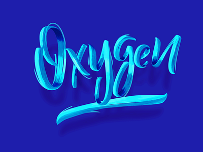 Oxygen lettering art