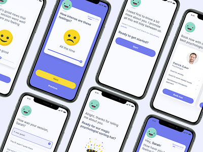 Charli mental health app ai app illustration mental health mobile product design ui ux