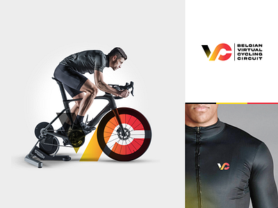 Belgian Virtual Cycling branding branding design illustration logo vector