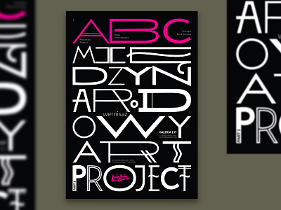 Poster for ABC Art Project composition design graphic design handmade letters logotype poster typography