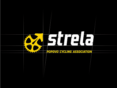 Strela logo arrow bee bike cycling logo