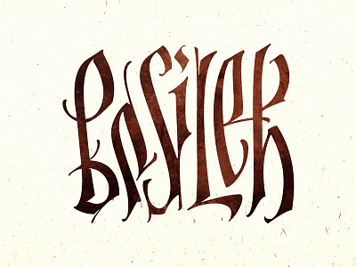 Bosilek bos calligraphy lek letterforms lettering