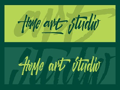 Home Art Studio calligraphy design lettering logo typography
