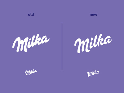Milka ReDesign chocolate design food lettering logo milk milka typo typogaphy