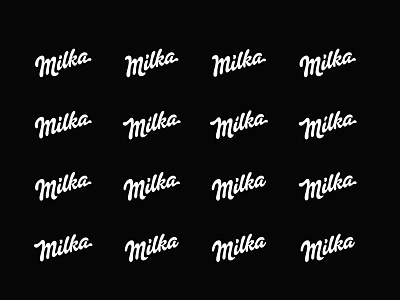 Milka work process design food lettering logo logotype milk milka typography