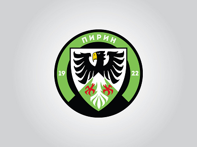 Emblem FC PIRIN design eagle emblem football logo mountain pirin sport