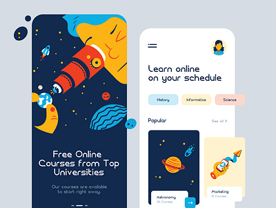 Free online courses app smpl app design graphicdesign illustration ui uidesign