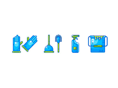 Household icons household housekeeping icons icons set tools utensil vector