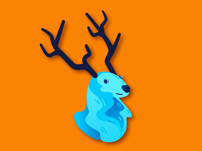 Blue Deer Animated