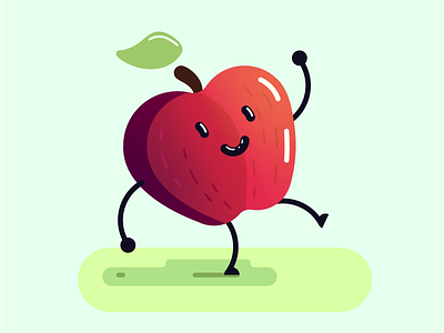 Apple Illustration animation apple art character character design colorful design design illustration illustrator vector