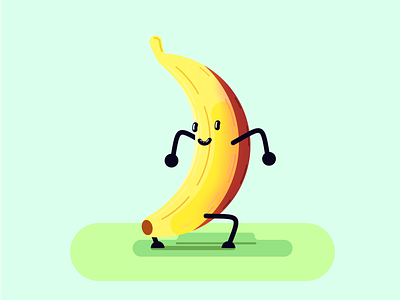 Banana Illustration animation art banana character character design colorful design cute art cute illustration design fruit illustrator motion graphics vector