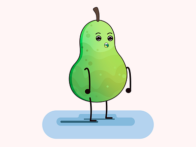 Fruit Illustration Character #3 - Pear