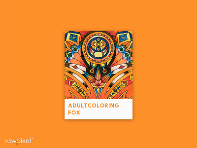 01 Pantone - Fox adultcoloring colorpencil drawing fox graphic orange pantone tribe