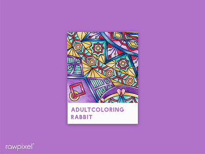 03 Pantone - Rabbit adultcoloring colorpencil drawing graphic pantone purple rabbit tribe