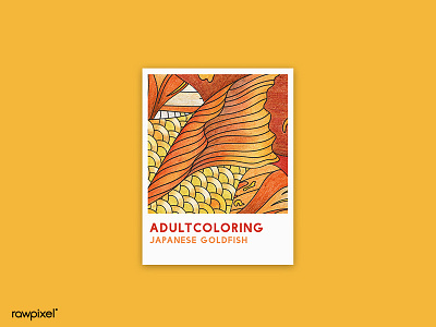 44 Pantone - GOLDFISH adultcoloring colorpencil drawing graphic japan yellow