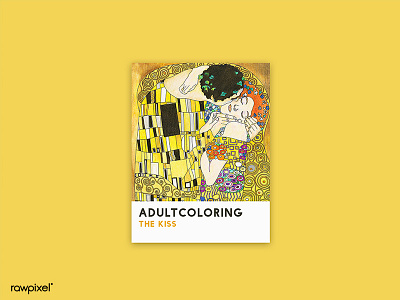 62 Pantone - Kiss adultcoloring drawing graphic kiss pantone yellow colorpencil
