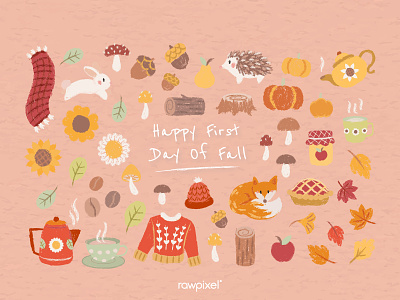 Autumn Foliage : Elements autumn design foliage graphic illustration seasons vector