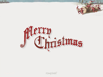 Christmas : Merry Christmas graphic illustrations public domain santa snow vector vintage