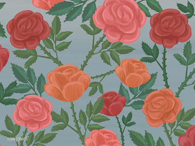 Flower : Rose Background backpack design graphic illustration poison ivy red rose vintage