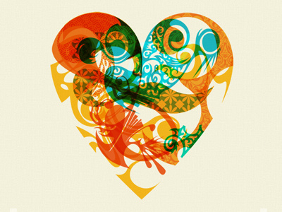 Beautiful Mess collage colors heart patterns