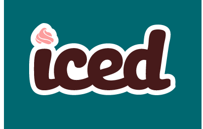 Iced Logo Stickerized bakery logo