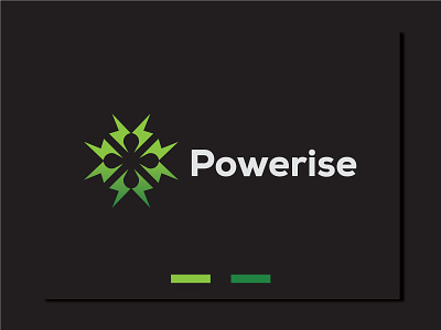 Powerise Logo design colorful logo company logo energy logo gradient logo green power power logo solor logo volt logo