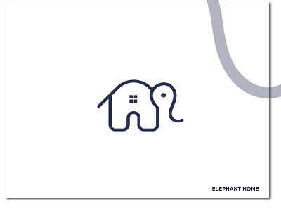 Elephant Home Logo branding business logo design elephant home elephant home logo elephant logo graphicsdesign home company home logo house logo logo logo design logodesign real estate logo